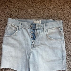 We The Free Sky Blue Denim Shorts